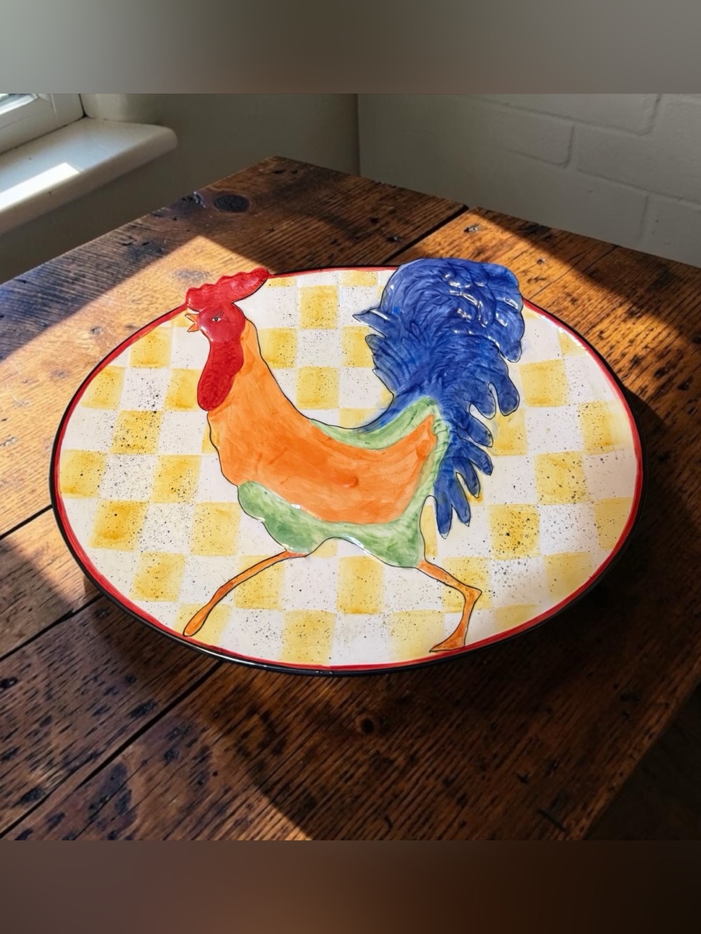 Vintage Young's Heartfelt Kitchen Creations Rooster Platter